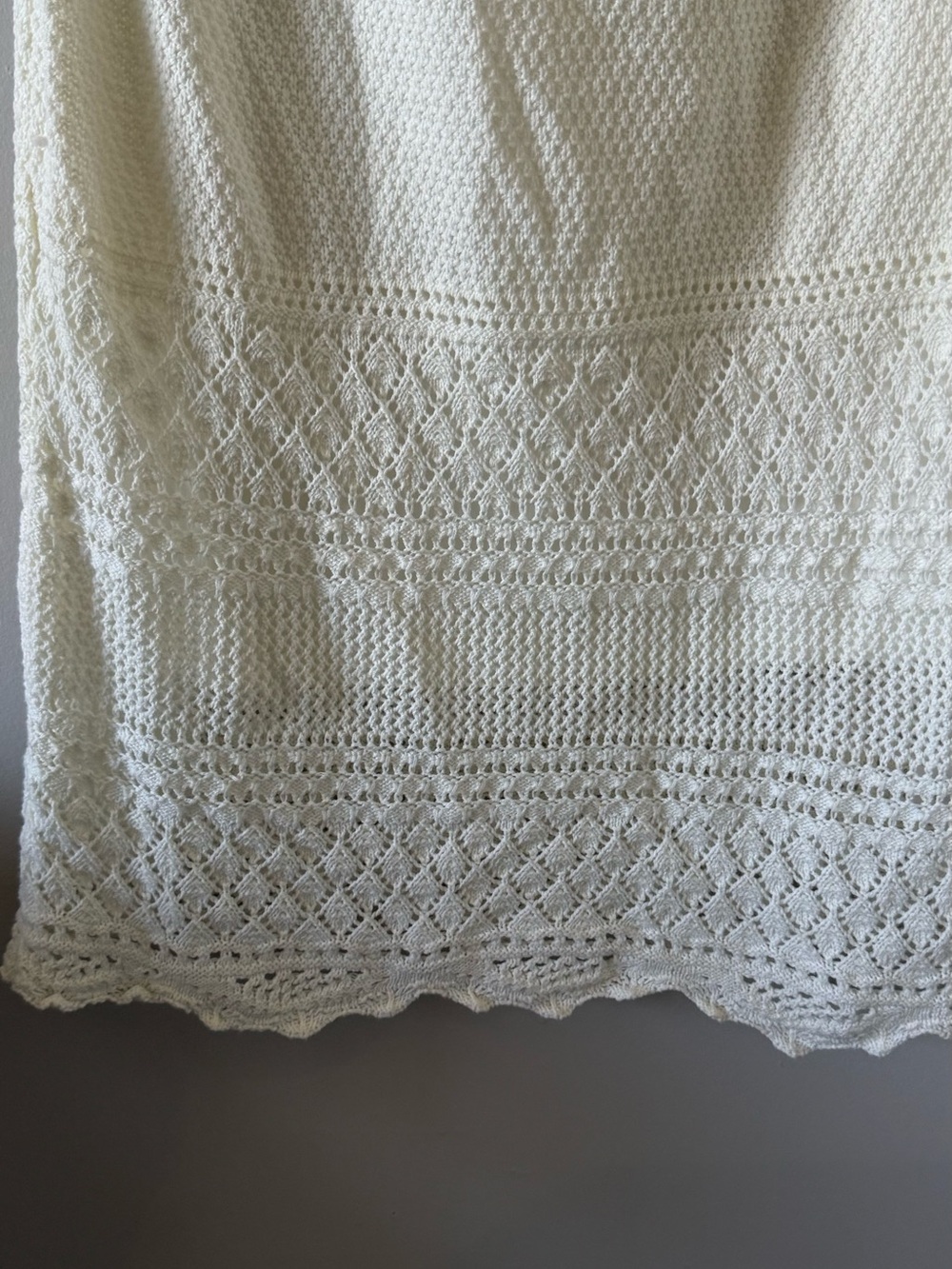 Freshman Cream Crochet Maxi Slip Dress - Picture 2 of 5